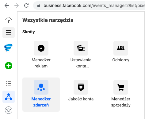 Menadżer zdarzeń Piksela